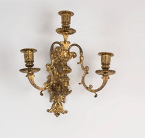 Pair of gilded bronze candlesticks