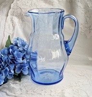 Blue glass jug 22cm