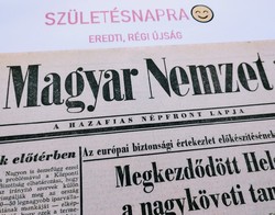 1972 május 6  /  Magyar Nemzet  /  eredeti újság szülinapra. Ssz.:  21543