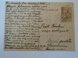 D195020 old postcard with prize ticket - Székesfehérvár 1950 - Turkish Károlyné Cicsó Puszta Iharosberény