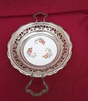 Beautiful earthenware table centerpiece offering earthenware flowers