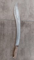 (K) Nagy, közel 70 cm machete, bozótvágó kés, rajta valamilyen keleti jelzés