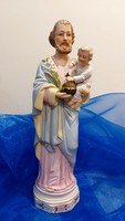 Régi Német biszkvit porcelán,Szent Antal kisgyermekkel a karján.