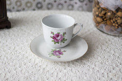 Kahla, vintage, rose mug, with matching gift plate.
