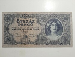 500 pengő 1945 ötszáz pengő  " N " Betű hibás RITKA  EF ropogós bankjegy
