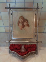 Vanity mirror with wings, circa 1880