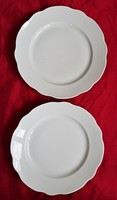 Régi Zsolnay fehér tányérok 2db együtt