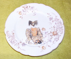 Kutyás porcelán tányér
