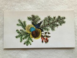 Old Christmas card with drawings - éva Gyurics drawing -3.