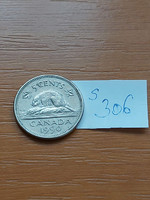 Canada 5 cents 1990 elizabeth ii, beaver s306