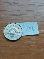 Canada 5 cents 2003 elizabeth ii, beaver s326