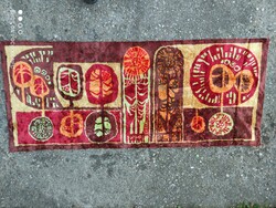 Now it's worth it, I offer it here!!! Mid century retro industrial art modern silk wall protector carpet tapestry