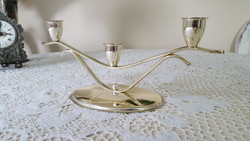 Art deco, 3-branch silver-plated candle holder