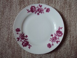 Retro régi porcelán süteményes kis tányér virág mintás