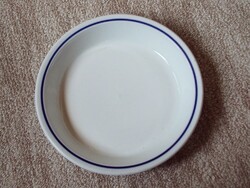 Retro porcelán régi lapos tányér üzemi konyha Alföldi porcelán, kék szegélyes