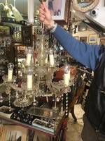 Üvegcsillár, szép állapotban, 60 x 60 cm-es nagyságú.