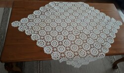 Large crochet lace tablecloth made of stars