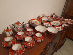 Józsa János Korond unique large ceramic set from his own collection. Tea-coffee, tableware. 67 pieces.
