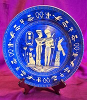 Ancient Egyptian porcelain decorative bowl, wall plate 1 (l3696)