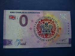 Great Britain / English 0 pound / zero pound 2023 Coronation of King Charles III! Rare commemorative coin! Ouch!