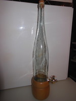 Drink holder - with tap - 1.5 l - 58 x 11 cm - landbrand manufaktur - hardwood - flawless