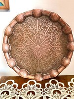 Showy red copper tray