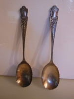 Spoon - 2 pcs. - James dixon & sons - silver-plated - English - 23 x 5.5 cm - old - flawless