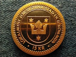 Svédország Sigtuna A kereszténység győz 1989 réz 15 korona helyi pénz (id55356)