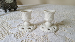 Pair of Nymphenburg German porcelain candle holders