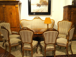 Seven-piece neo-baroque sofa set