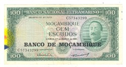 100 escudos 1961 Mozambik felülbélyegzett