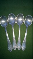 Silver-plated baroque style Russian mocha spoon set, coffee spoon set
