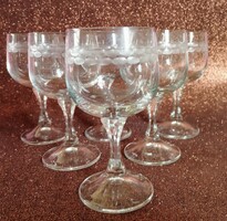 Polished stemmed glass wine glass set