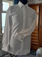 Calvin klein branded white men's shirt with cuffs, branded slim fit men's shirt!