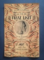 La Vie de Franz Liszt, art-deco könyv eredeti mintanyomat 1927 Párizs