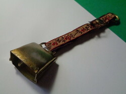 Copper bell / 2.2 cm / with embroidered tongs