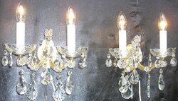 Mária Terézia stil kristály falikar 2db 2+2égős