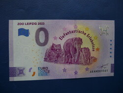 Germany 0 euro 2023 elephant! Rare commemorative paper money