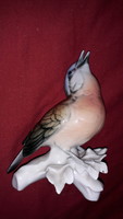 Antik német KARL ENS VOLKSTEDT Éneklő madár ritka porcelán figura 14 X 10 cm a képek szerint