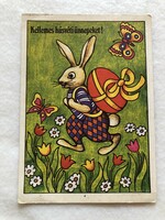 Easter postcard with old drawings - Katalin Sóvár drawing -3.