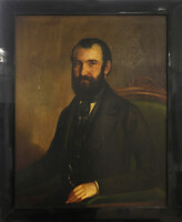 Ismeretlen festő - Férfi portré (Biedermeier stílusban)