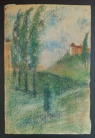 Gulácsy (1882-1932) marked: walkers. Pastel, paper.