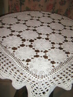 Antique crocheted tablecloth with Art Nouveau features
