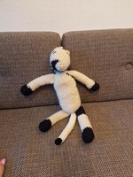 Black and white spotted knitted baby