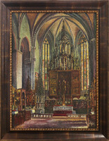 Madeleine Schwartzné Forberger - church interior (main altar of Saint James Church in Lőcs)
