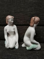 Aqvincum  porcelán női akt szobor.