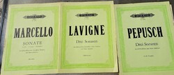3 pieces of sheet music in one lot.