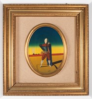 Giorgio de Chirico szürrealista festő "Lovag"