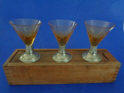 Vintage marked short drinking glasses