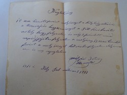 D195110 receipt 1887 tab - 15 HUF curator Mr. István Mátyási master